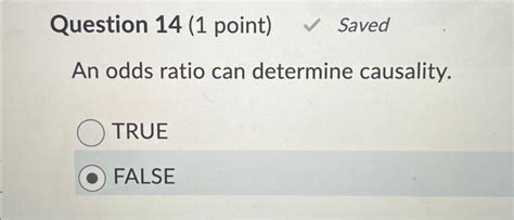 can odds ratio determine causality.